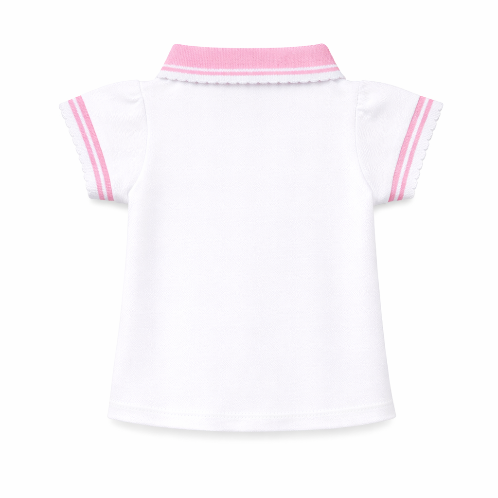 'Beautiful' white polo tee