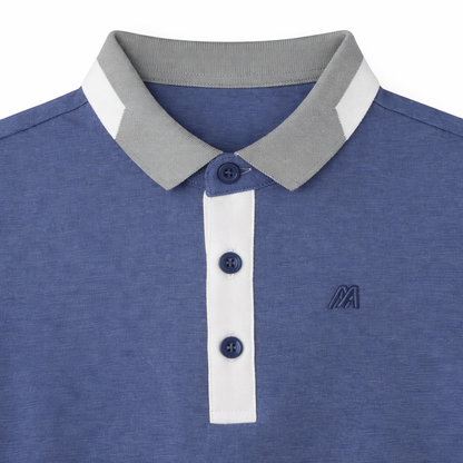 ⁠Blue Heather Polo Tee