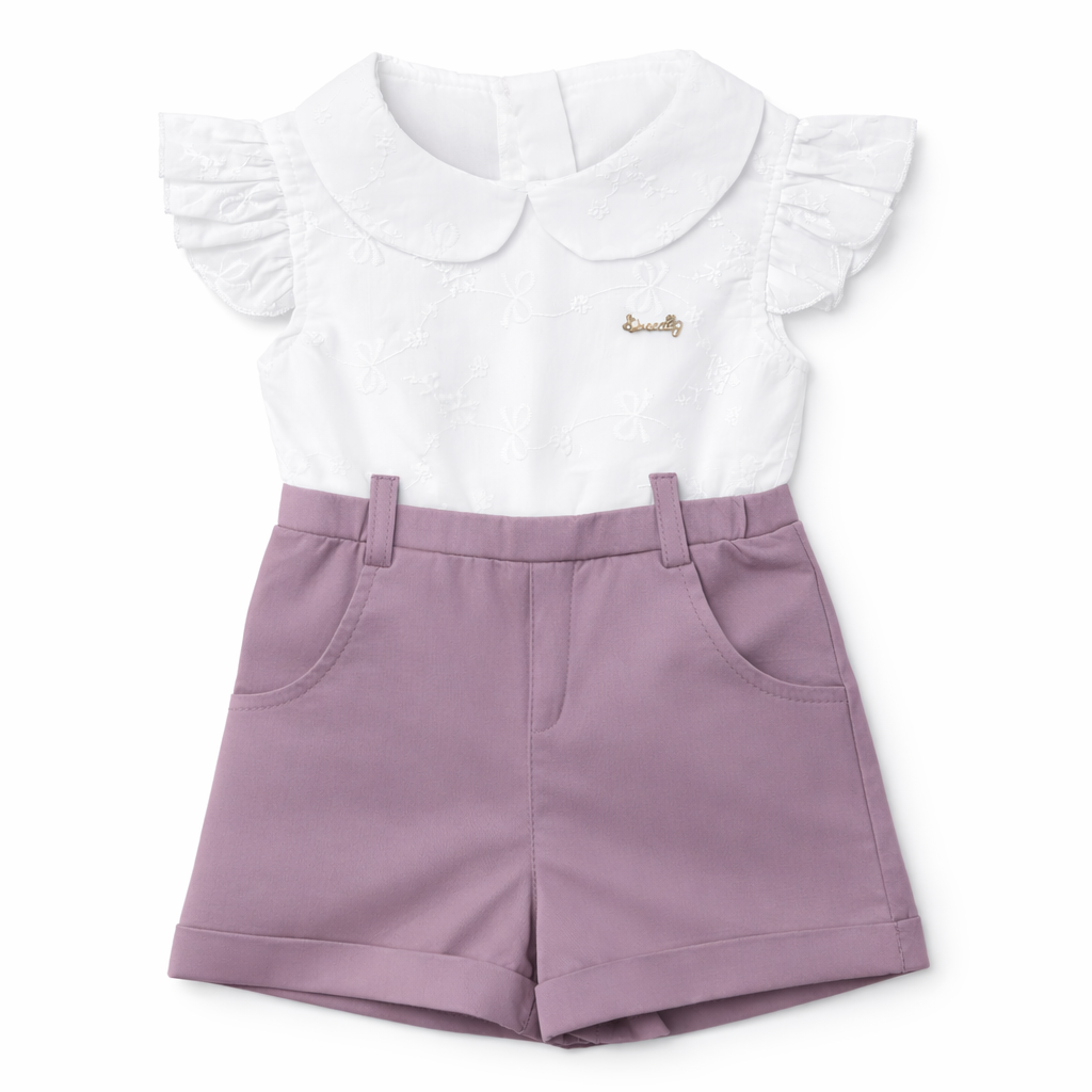 Ivory Lace Collar Co-ord Set