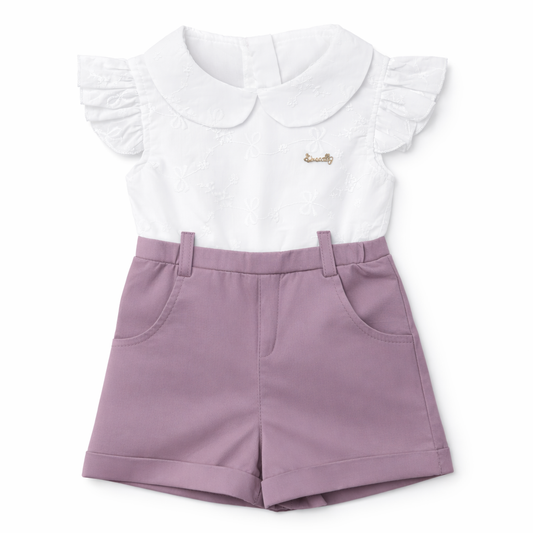 Ivory Lace Collar Co-ord Set