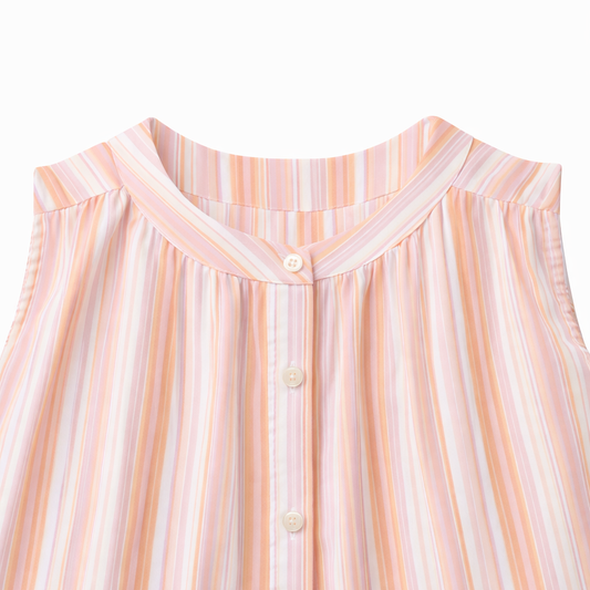 Pastel Stripe Tiered Dress