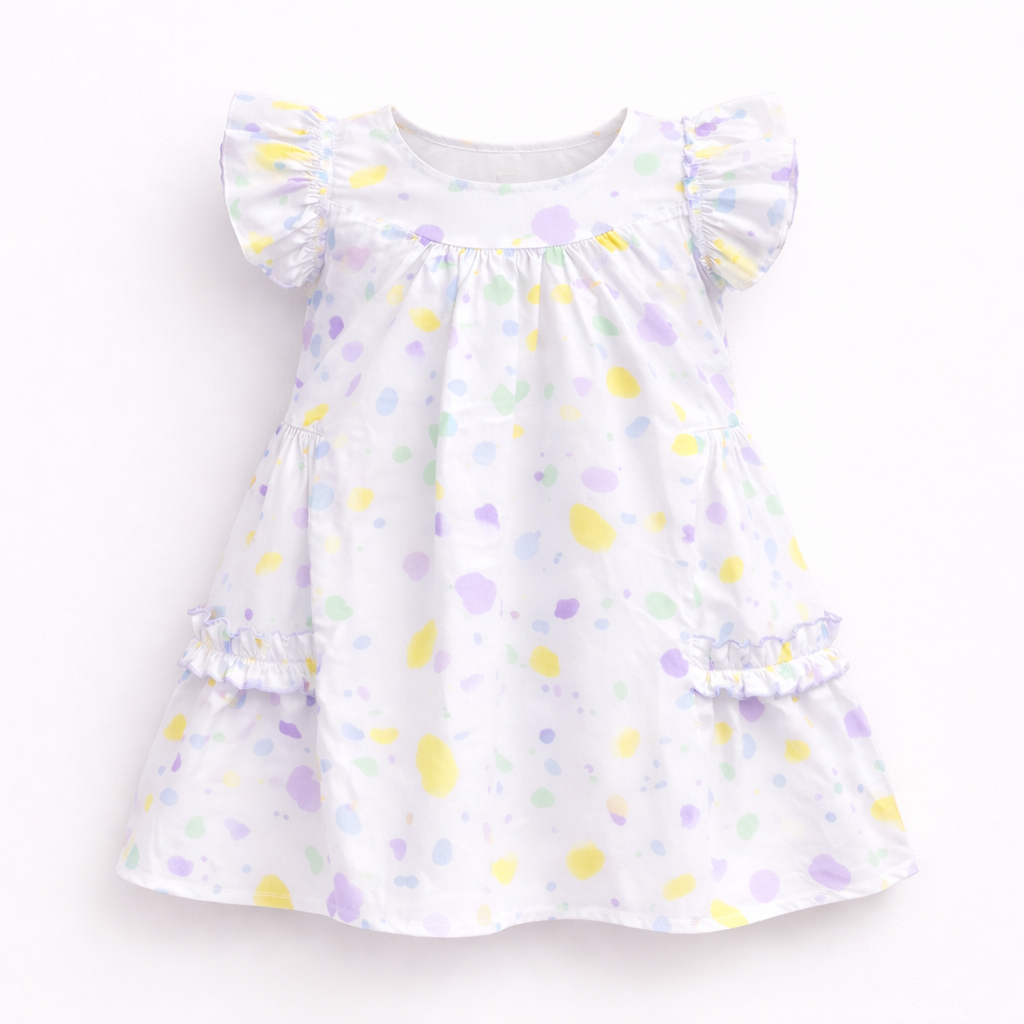 Pastel Confetti Flutter Dress