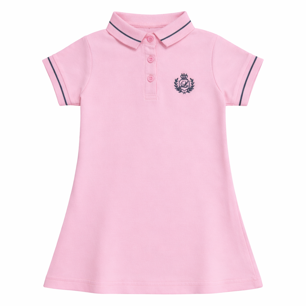 pink Royal Crest Polo Dress