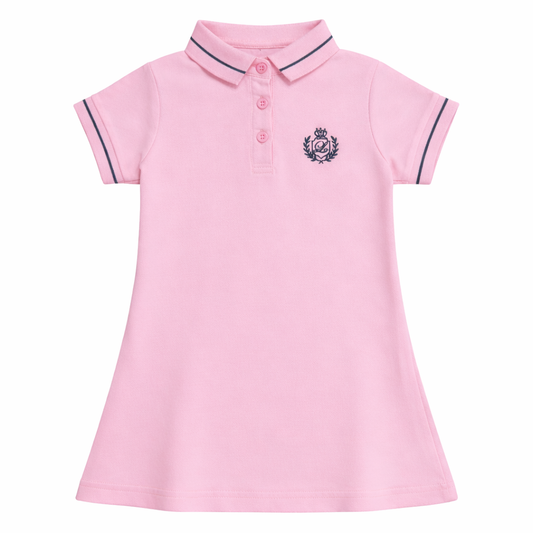 pink Royal Crest Polo Dress