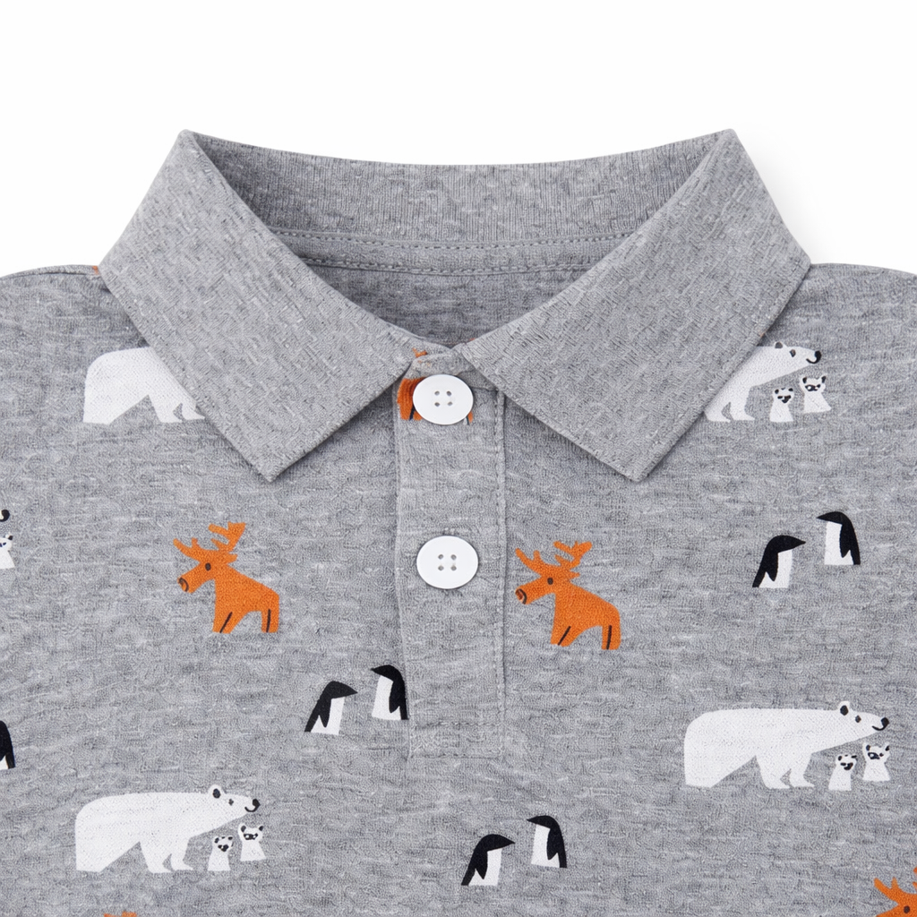 Animal Print Polo Tee