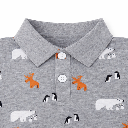 Animal Print Polo Tee