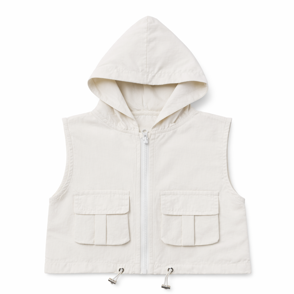 white Cargo Hoodie Co-ord Set