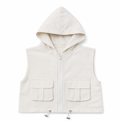 white Cargo Hoodie Co-ord Set