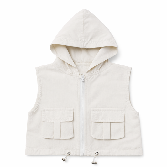 white Cargo Hoodie Co-ord Set