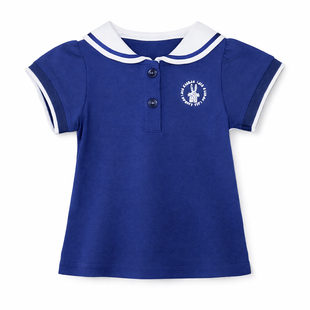 Navy Sailor Collar Skirt Set
