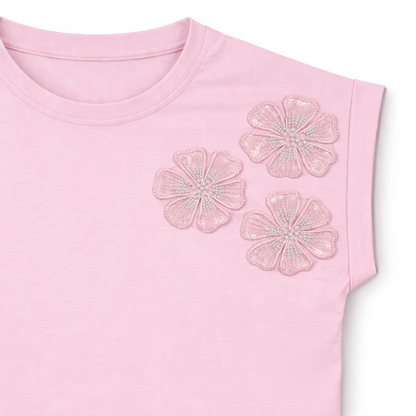 Floral Embellished Tee