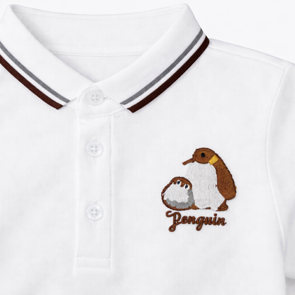 White Penguin Embroidered Polo Tee