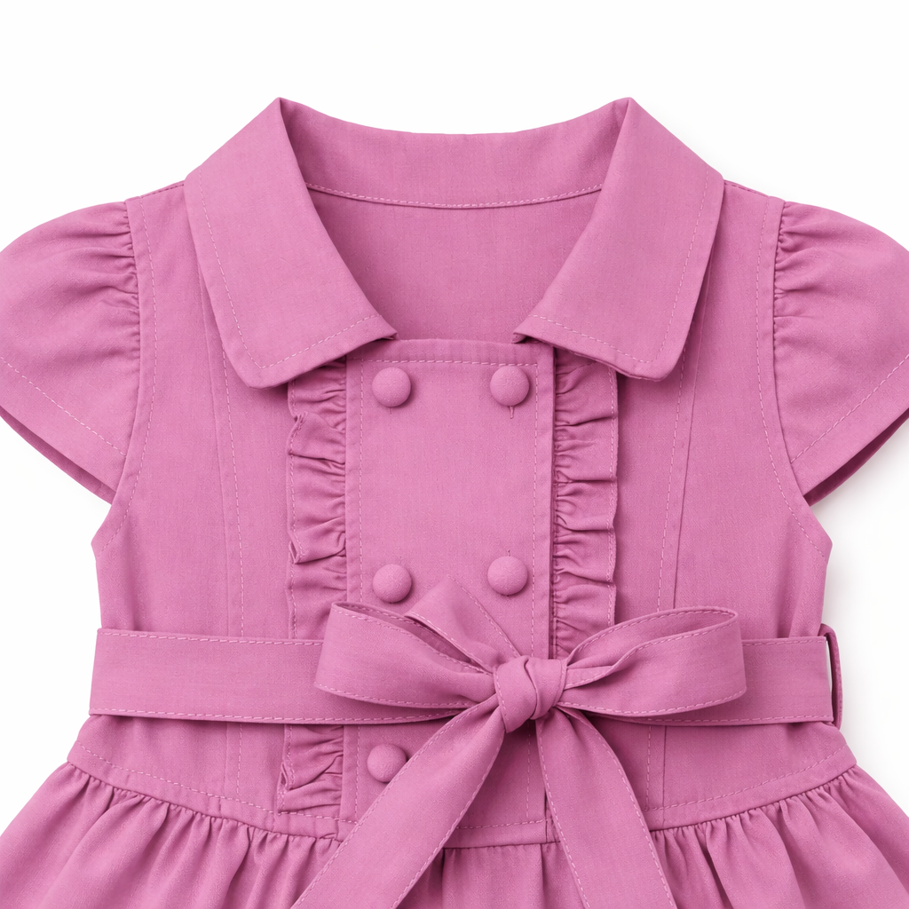 Rosette Ruffle Bow Dress