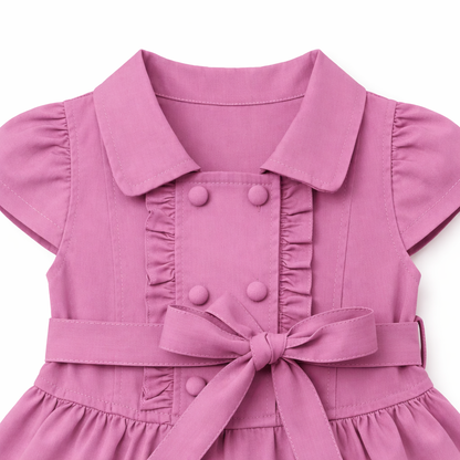 Rosette Ruffle Bow Dress