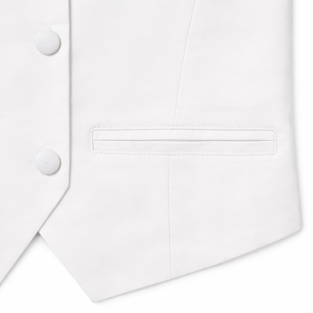 White Waistcoat Set