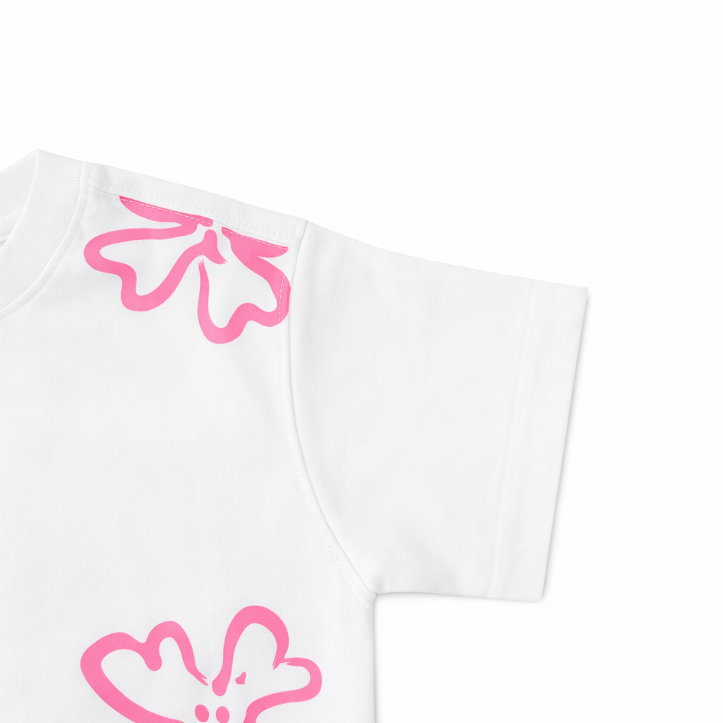 Pink Blossom Crop Tee