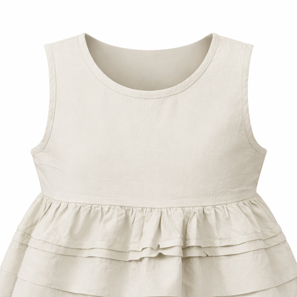 ⁠Layered Frill Sleeveless Dress
