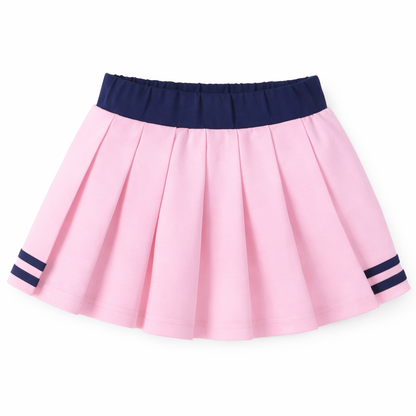 Pink Polo Pleated Skirt Set