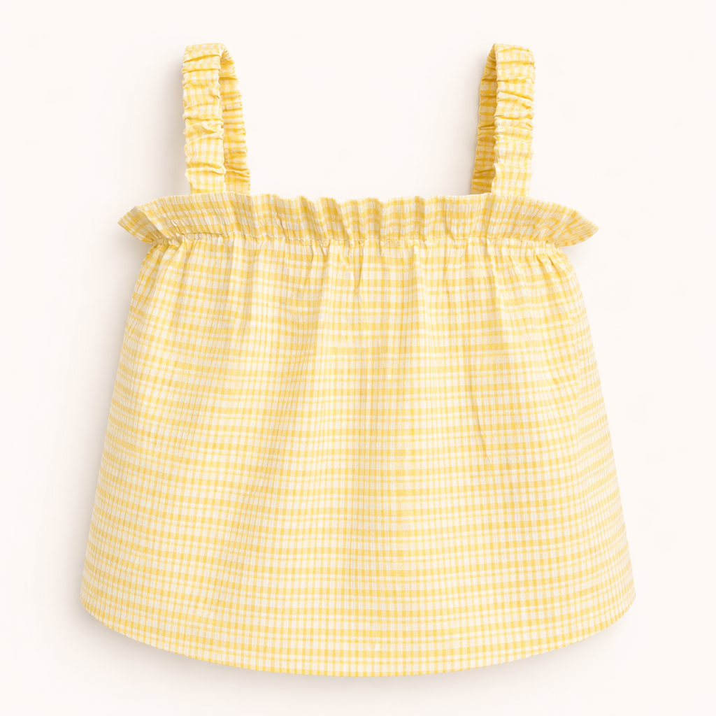 Yellow Gingham daisy Set