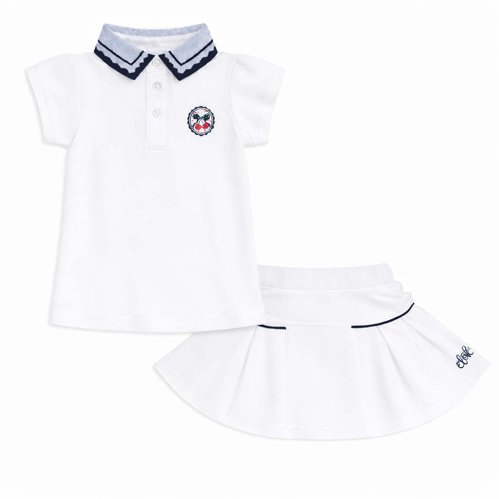Nautical Collar Skirt Co-ord Set