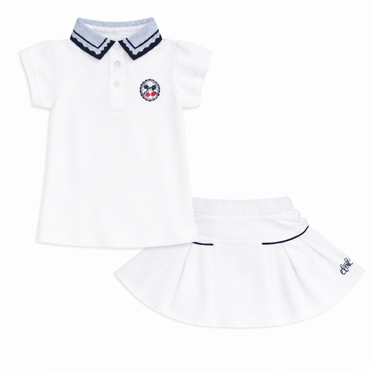 Nautical Collar Skirt Co-ord Set