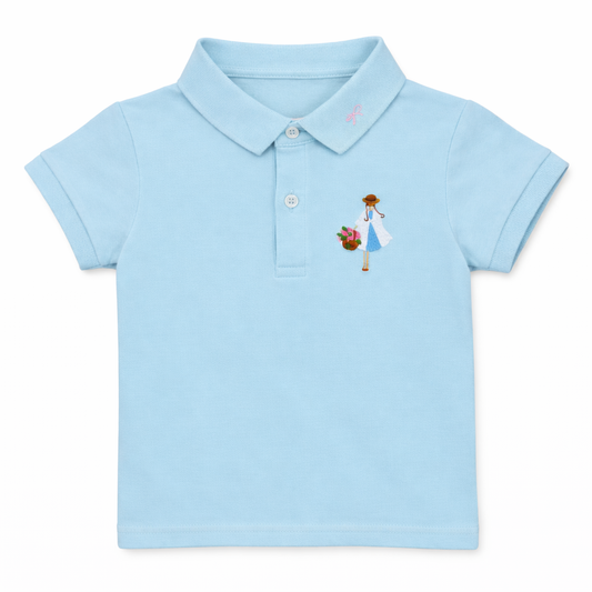 girl Embroidered Polo Tee