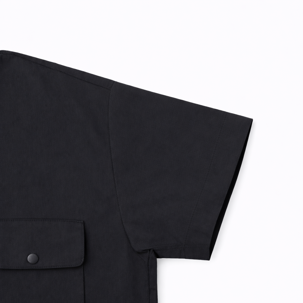 Black Utility Pocket Shirt