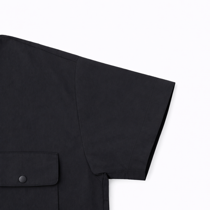 Black Utility Pocket Shirt