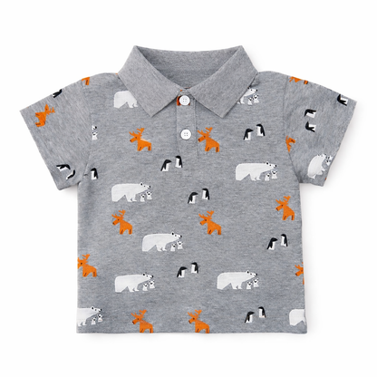 Animal Print Polo Tee