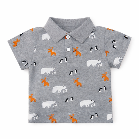 Animal Print Polo Tee