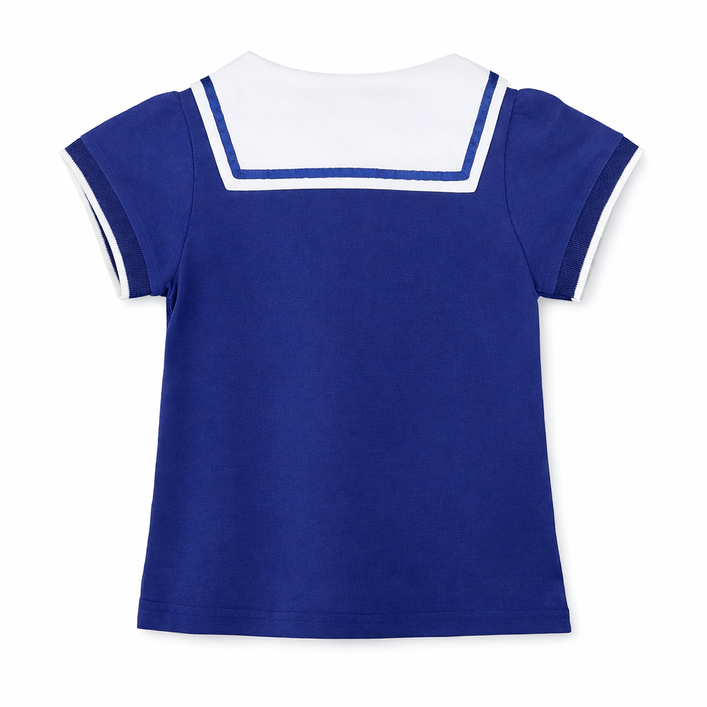 Navy Sailor Collar Skirt Set