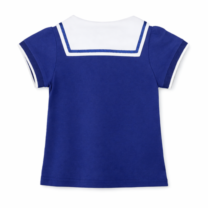 Navy Sailor Collar Skirt Set