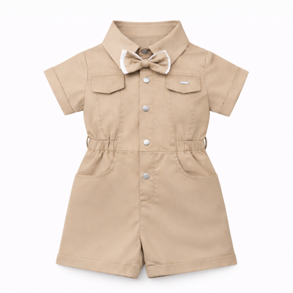 Sandstone Bow Utility Romper