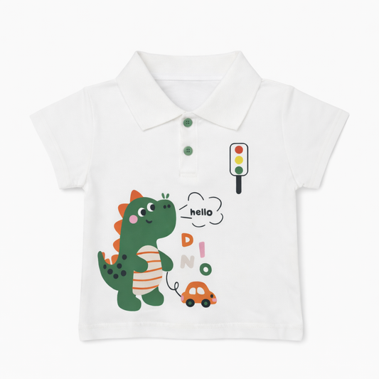 white Dino Play Co-ord Set