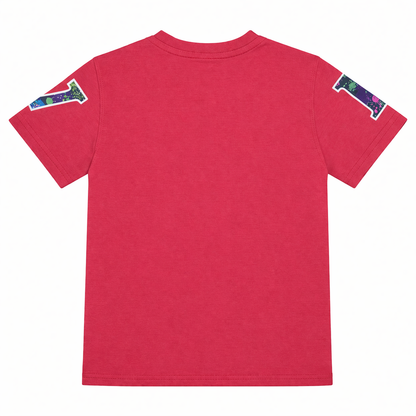 Boys Red “Brave Time” Graphic T-Shirt