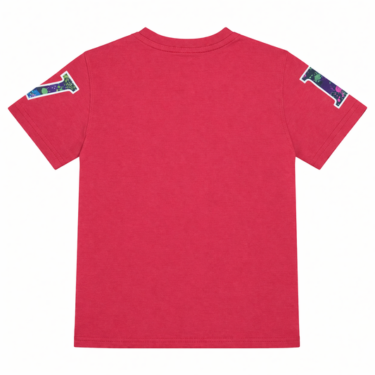 Boys Red “Brave Time” Graphic T-Shirt