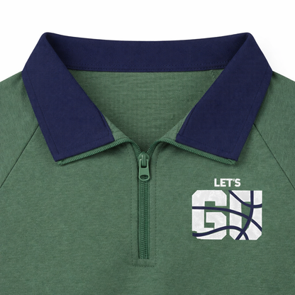 ⁠Green Half-Zip Sport Coord