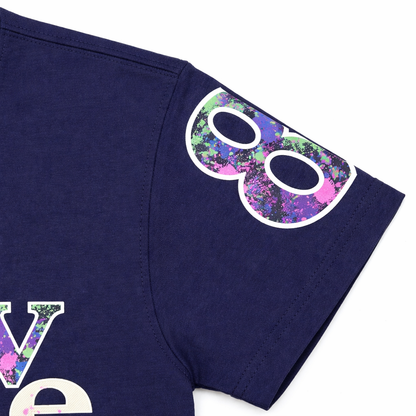 Navy Blue “Brave Time” Graphic T-Shirt