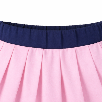 Pink Polo Pleated Skirt Set