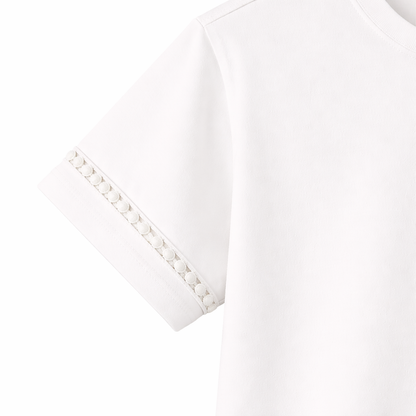 Ivory crochet Charm Pocket Tee