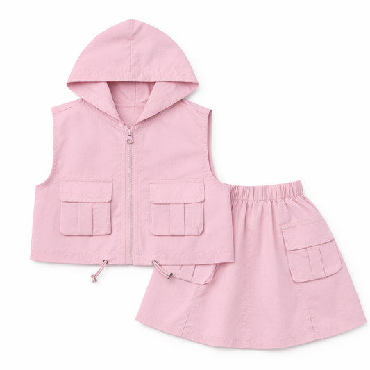 Blush Cargo Hoodie Co-ord Set