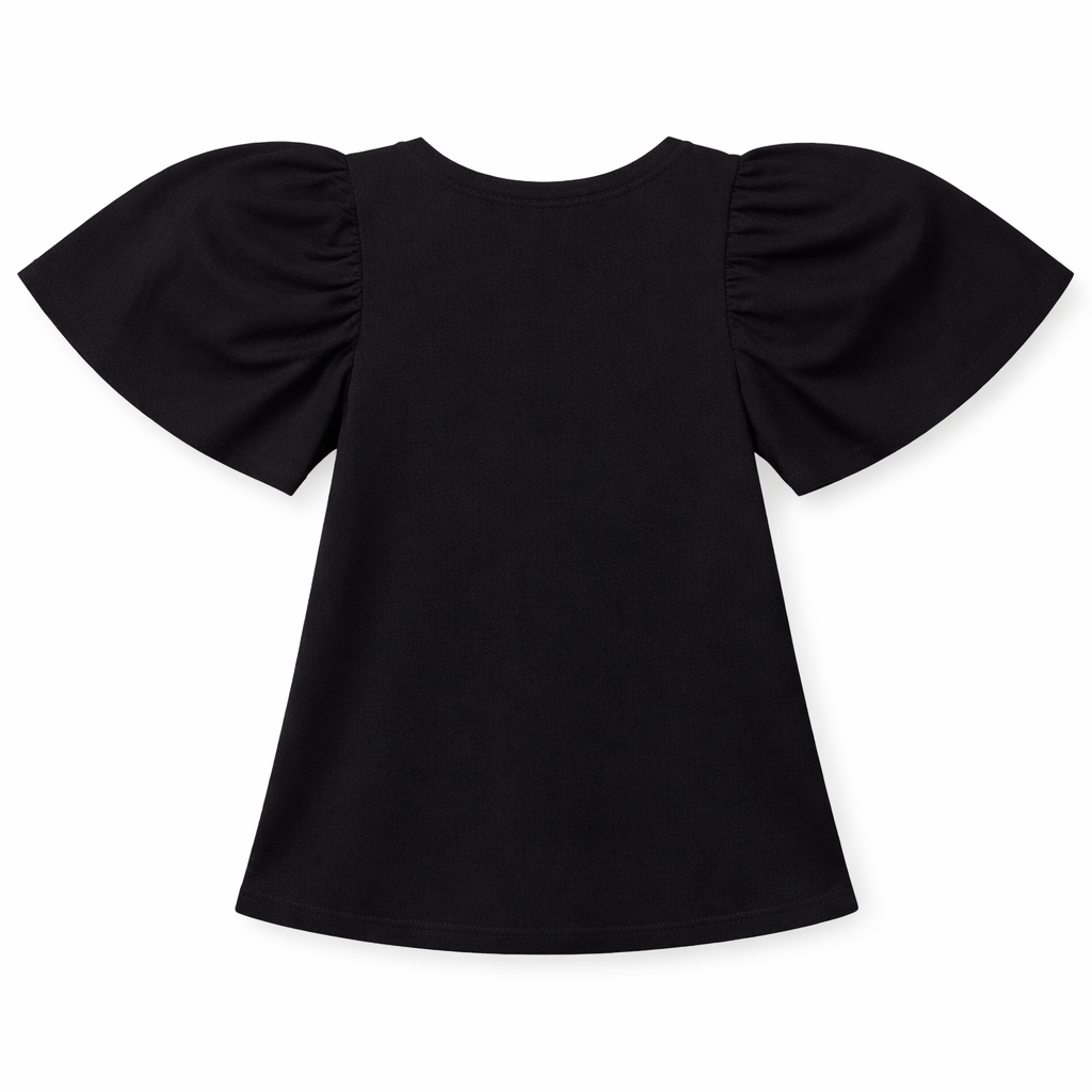 Black Bow Flutter Tee
