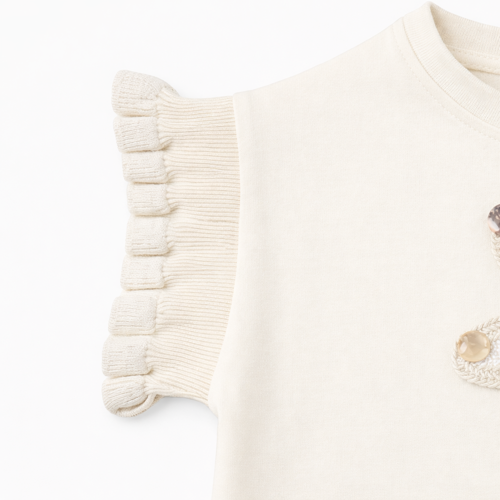 ivory Bloom Appliqué Tee