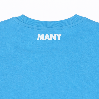 Blue “Many & Many” Graphic T-Shirt