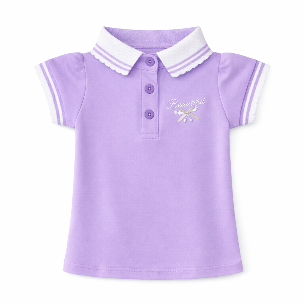 'Beautiful' purple Polo Tee