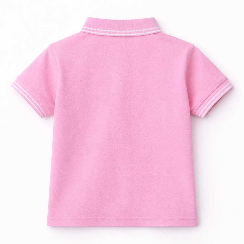 Pink “A” Embroidered Polo T-Shirt