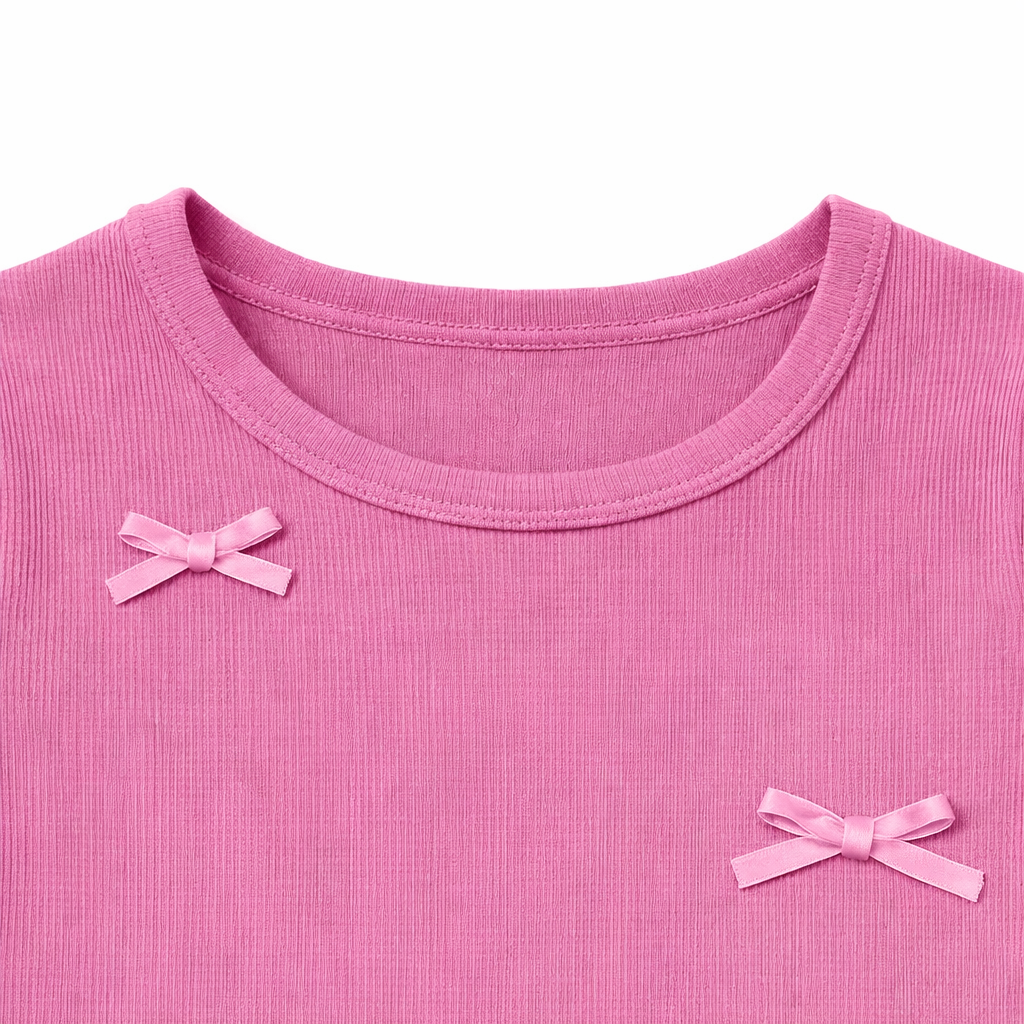 Applique Bow Detail Top