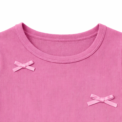 Applique Bow Detail Top