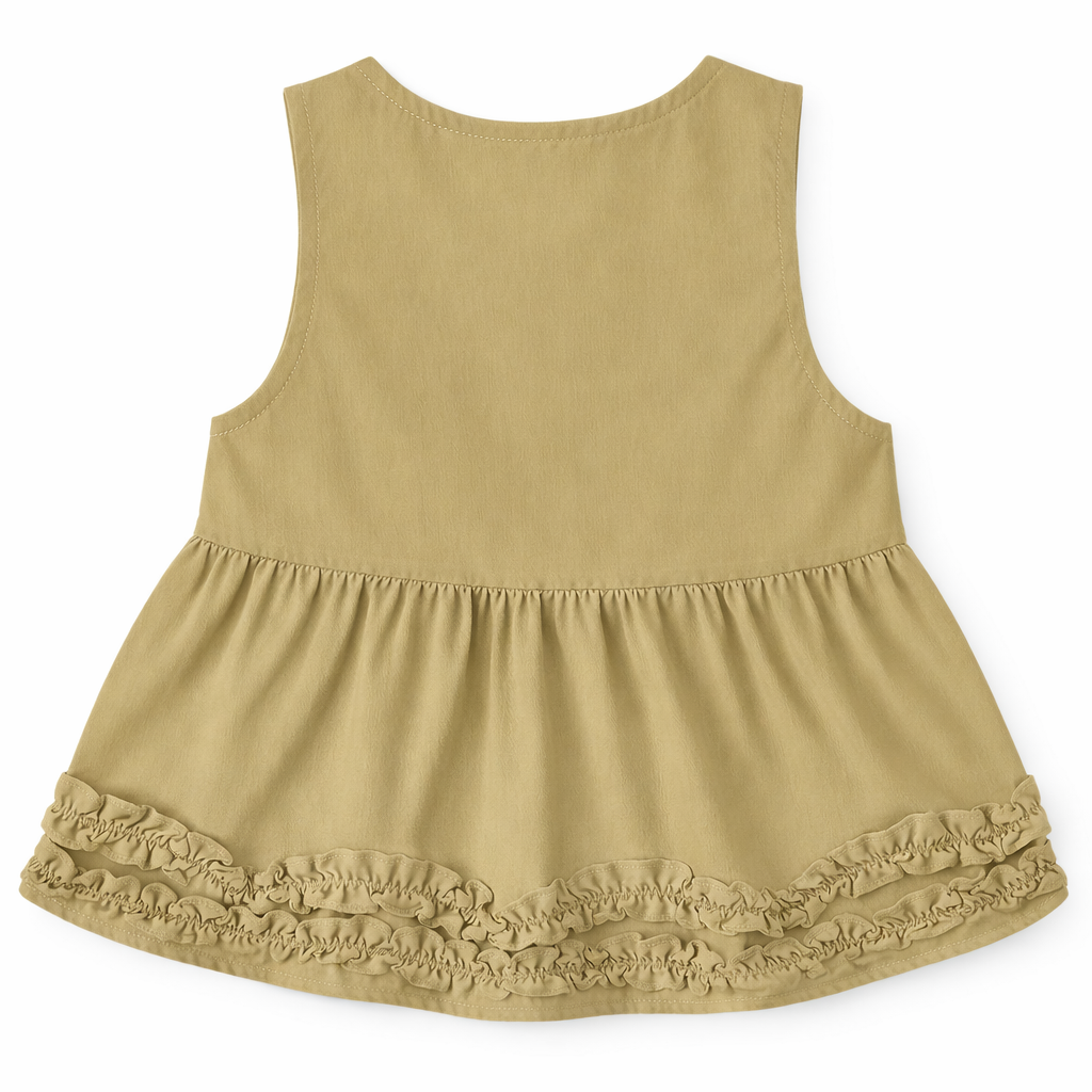 Olive Ruffle Coord Set
