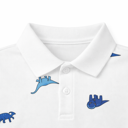 Dino Print Polo Tee